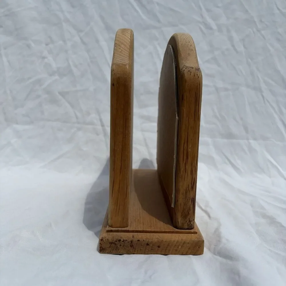 VTG Cottagecore Barn Sheep Wood Napkin Holder Country Decor Farmhouse Granny